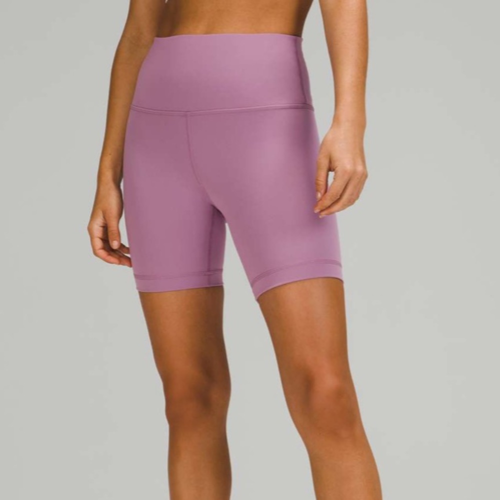 lululemon athletica Mauve Pink High-Rise Bike Shorts